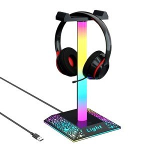RGB Gaming Headphone Stand with LED Lights