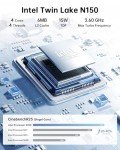 KAMRUI GK3Plus Mini PC - Windows 11, 8GB RAM