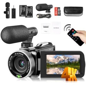 Windancy 4K 48MP Camcorder with 18X Zoom