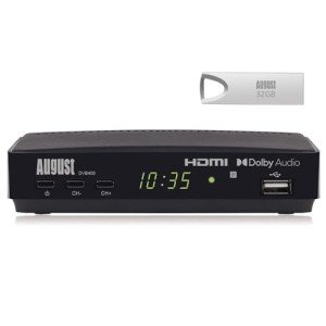 August DVB400 Freeview HD TV Recorder Box
