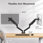 Dual Monitor Mount with Adjustable Arms for 32" Displays