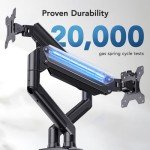 Dual Monitor Mount with Adjustable Arms for 32" Displays