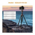 K&F Concept 83" Aluminum DSLR Tripod with Fluid Head