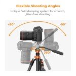 K&F Concept 83" Aluminum DSLR Tripod with Fluid Head