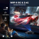 4K WiFi Projector with Auto Focus & Zoom