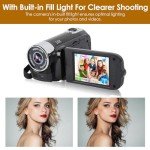 1080P Vlogging Camera with 16X Zoom and Light