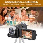 1080P Vlogging Camera with 16X Zoom and Light