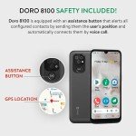 Doro 8100 4G Smartphone for Seniors - Black