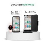 Doro 8100 4G Smartphone for Seniors - Black