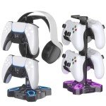 KDD Rotatable Gaming Headphones Stand with USB Ports