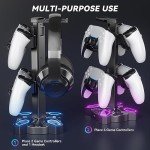 KDD Rotatable Gaming Headphones Stand with USB Ports