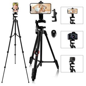 Teefeet 54" Lightweight iPhone Tripod with Adapter