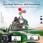 8K 48MP WiFi Vlogging Camera with Night Vision