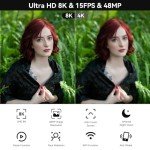 8K 48MP WiFi Vlogging Camera with Night Vision