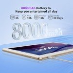 AXETOP 10-Inch Android Tablet with Accessories - Gold