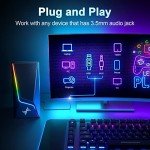USB Powered PC Speakers with 6 Lighting Modes