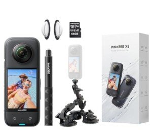 Insta360 X3 Action Camera with Premium Mount Kit