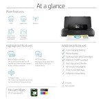 HP OfficeJet 200 Portable Wireless Printer, Black