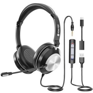 Voistek USB Headset with Noise Cancelling Mic