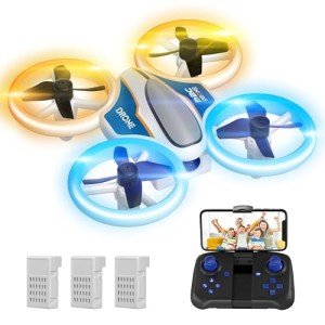 720P HD Mini Drone with LED Lights and Battery