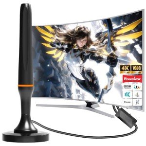 High Gain Indoor TV Aerial with Signal Booster
