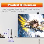 High Gain Indoor TV Aerial with Signal Booster