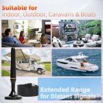 High Gain Indoor TV Aerial with Signal Booster