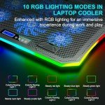 RGB Laptop Cooling Pad with 8 Adjustable Fans