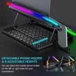 RGB Laptop Cooling Pad with 8 Adjustable Fans