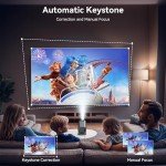 Polocsh Mini Portable 1080P Projector with Android TV