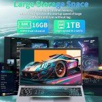 Fsjun 17.3" Laptop with 16GB RAM & 1TB SSD