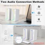 SOULION R40 USB Bluetooth Desktop Speakers - White