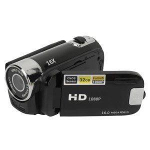 HD Video Camera with 16X Zoom & Rotatable Screen
