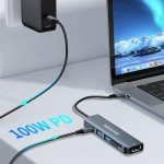 6-in-1 USB C Hub with 4K HDMI & Card Reader