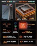 NiPoGi AM08PRO Mini Gaming PC - AMD Ryzen 7