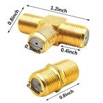10 Pack RG6 Coaxial Cable Splitter Adapters