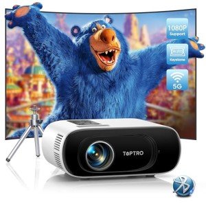 4K Mini Portable Projector with WiFi & Bluetooth