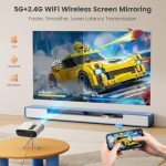 4K Mini Portable Projector with WiFi & Bluetooth