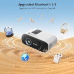 4K Mini Portable Projector with WiFi & Bluetooth