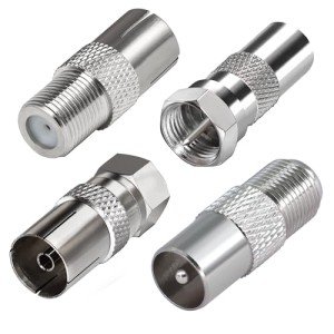 4-Pack F Type to Coax Adapter Kit