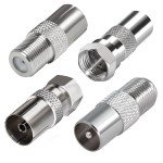 4-Pack F Type to Coax Adapter Kit