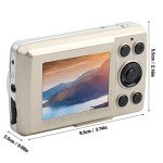 PUSOKEI 16MP Mini Pocket Digital Camera - Gold