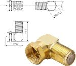 4-Pack Gold-Plated 90° Coaxial Cable Connectors