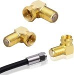 4-Pack Gold-Plated 90° Coaxial Cable Connectors