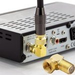 4-Pack Gold-Plated 90° Coaxial Cable Connectors