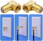 4-Pack Gold-Plated 90° Coaxial Cable Connectors
