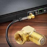 4-Pack Gold-Plated 90° Coaxial Cable Connectors