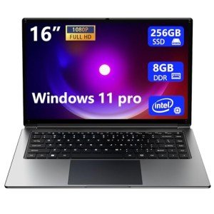 16-Inch Portable Laptop with 8GB RAM & SSD