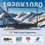 16-Inch Portable Laptop with 8GB RAM & SSD