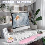 Cloud Keyboard Wrist Rest Set - Pink Memory Foam